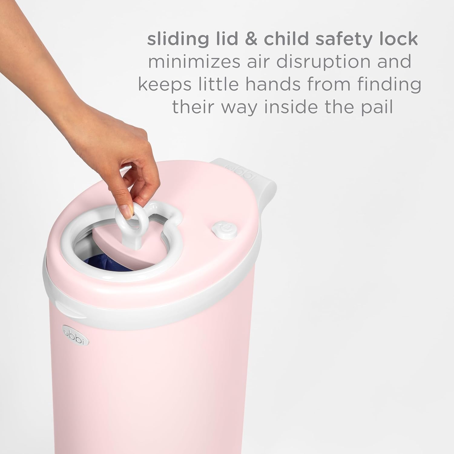 Ubbi Steel Diaper Pail - Odor Locking Technology | No Special Bags Needed | Blush Pink