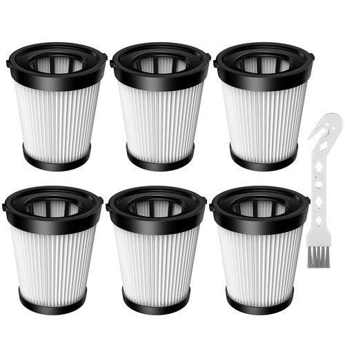 6 Pack FSV001 HEPA Filter Compatible with Fabuletta FSV101, FSV001, Girnoor G160&G165, Afoddon A300, Lubluelu 202, Oraimo OSV-102/225A, Besswin W26 Cordless Stick Vacuum Cleaners, Nequare Vacuum S181