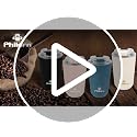 Philorn 12oz White Travel Coffee Mug - Insulated Leakproof Stainless Steel Cup