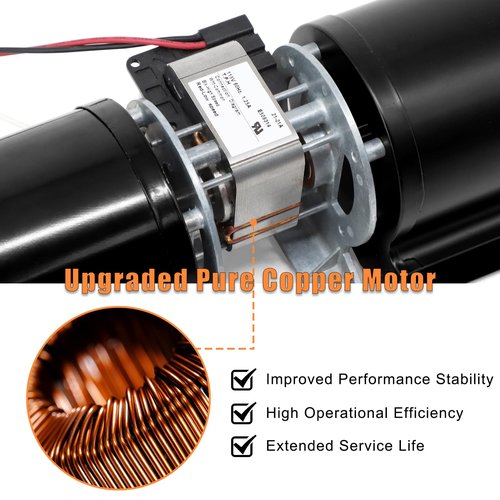 910-157/P Fireplace Blower Motor for Regency Wood Stove, Nordica, Valley Comfort and Osburn Fireplace Insert, 910-157/P Regency Blower Fan Replacement for Rotom R7-RB167, Hampton HI300, H2100.