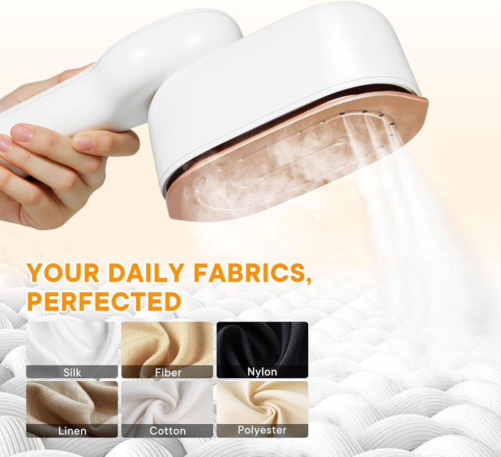 Skiennix Smart Travel Steamer - 1200W Handheld Mini Iron with LCD Display & 3 Steam Modes | Fast Heat-Up in 5 Seconds