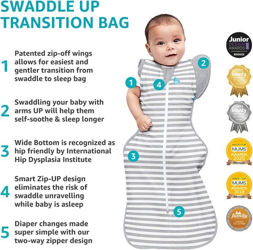 Love to Dream Swaddle UP - Transition Bag 2.5 TOG for Safe Baby Swaddling to Arms-Free Comfort