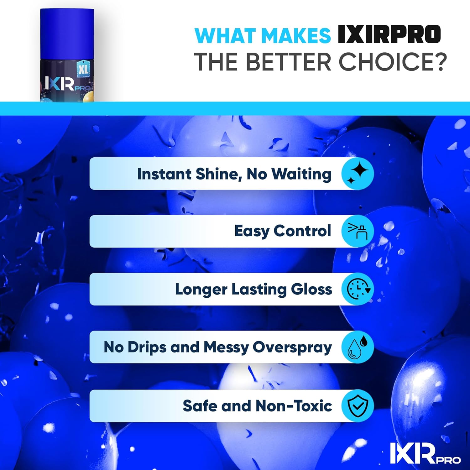 **ixirpro Balloon Shine Spray - Instant High Gloss Finish | 2 x 16.9 oz for Long-Lasting Party Decor**