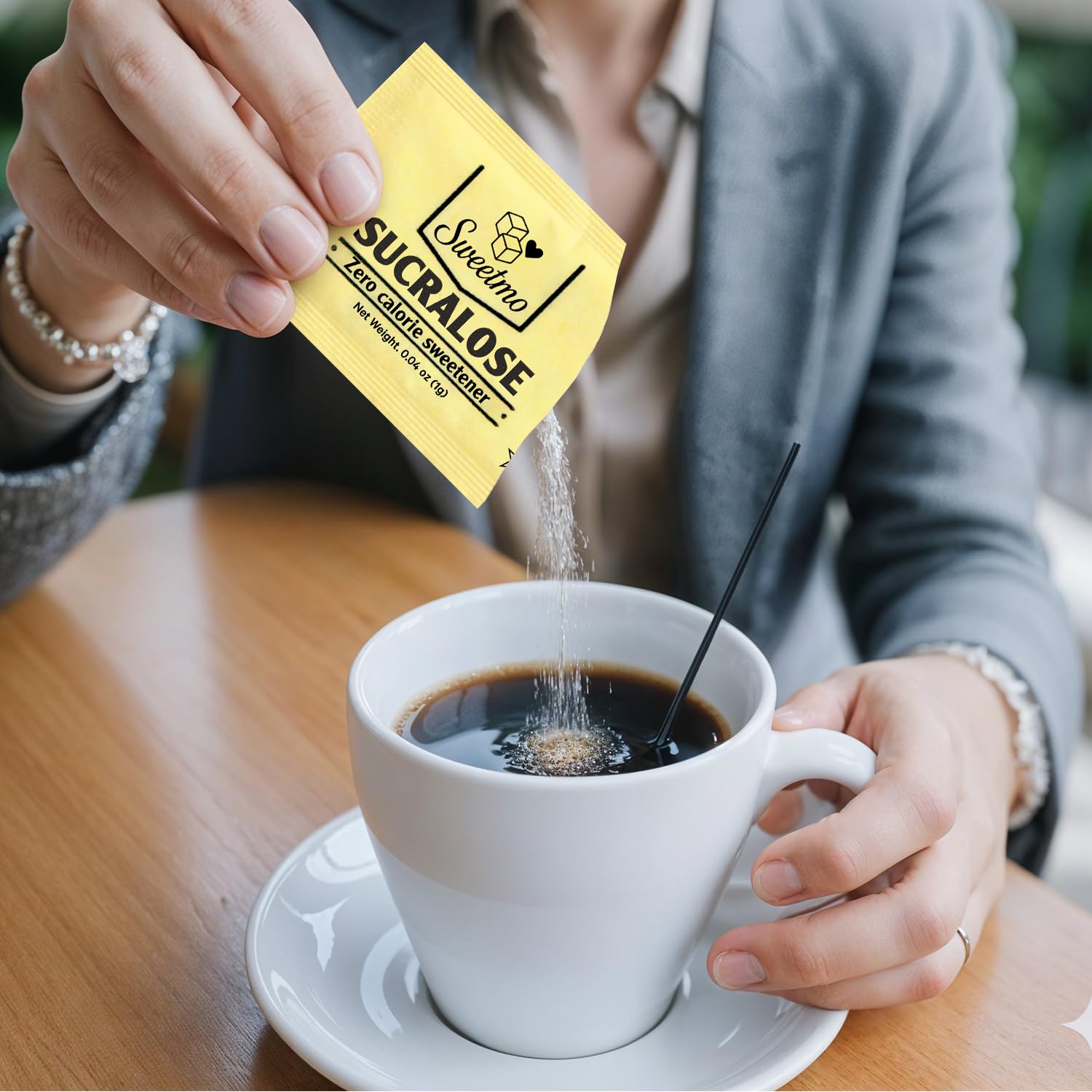 Sweetmo Sugar Packets Variety Pack - 400 Count of Sucralose, Raw, Cane Sugar & Stirrers | Perfect for Coffee & Tea