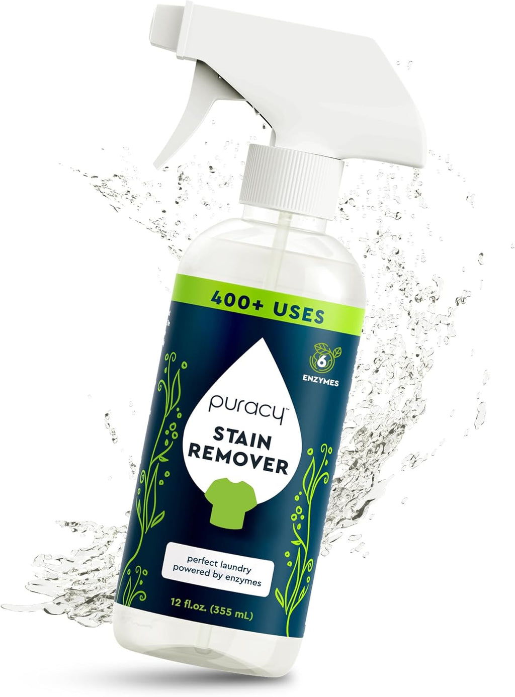 Puracy Stain Remover Spray - Powerful Travel & Laundry Cleaner for Clothes, Baby & Kids Stains | 12 fl oz