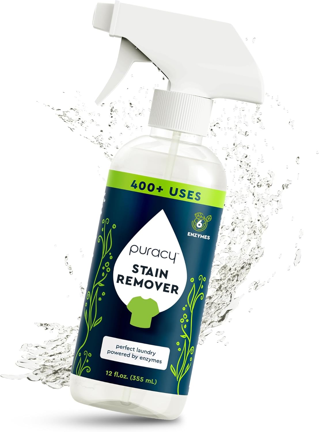 Puracy Stain Remover Spray - Powerful Travel & Laundry Cleaner for Clothes, Baby & Kids Stains | 12 fl oz
