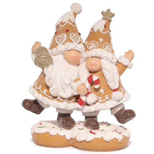 Hodao Gingerbread Man Gnome Decorations - Handmade Swedish Tomte Figurines for Home Decor, Winter New Year Gifts (1pcs Brown)