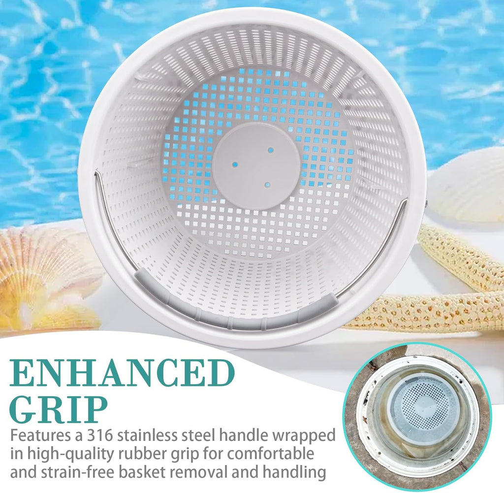 Pentair Pool Skimmer Basket - 8" Inground Pool Skimmer with Brass Weight & Rubber Grip