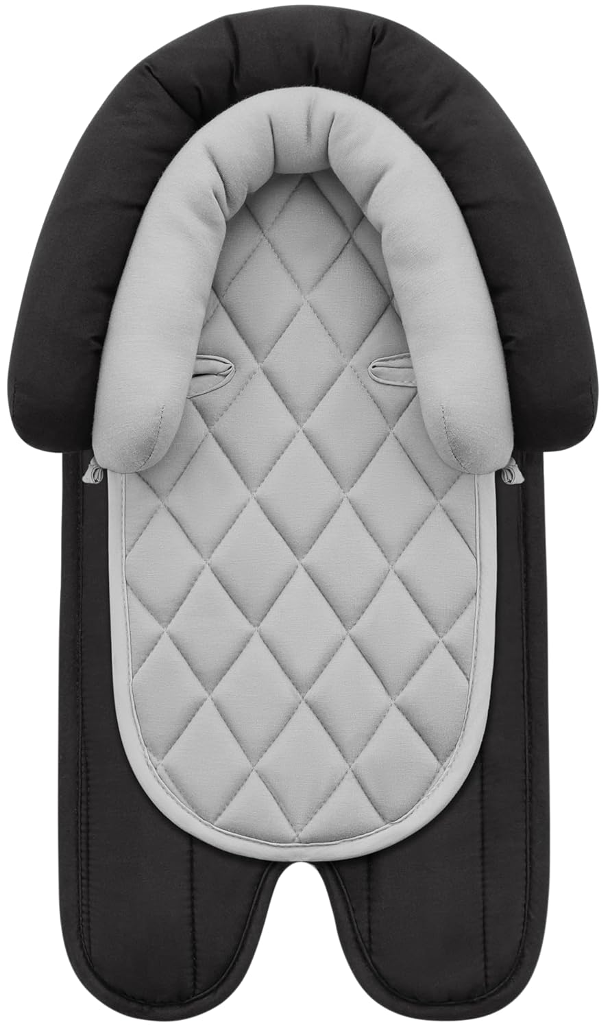 Pro Goleem Infant Car Seat Head Support - Soft 2-in-1 Insert for Newborns | Gray & Black