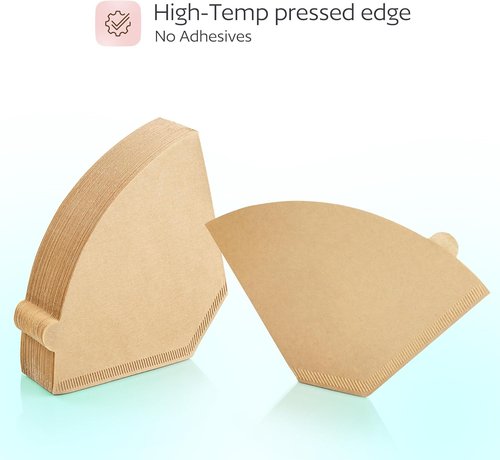 Cuisinart Unbleached Paper Coffee Filters - 100 Count for 8-12 Cup Makers | Ideal for Pour Over & Drip Coffee