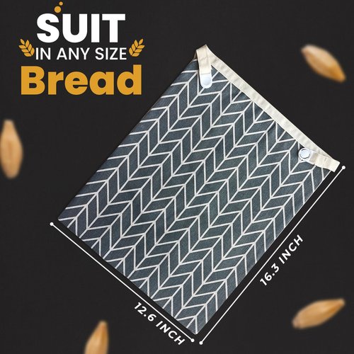2 Pack Reusable Beeswax Bread Bags for Sourdough - 12.6” x 16.3” Extra Large Storage, Keeps Homemade Bread Fresh