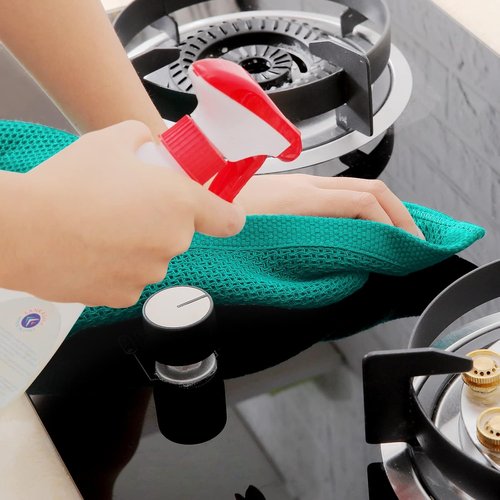 Homaxy Kitchen Dish Towels - Ultra Soft 100% Cotton Waffle Weave, Quick Drying, 13 x 28 Inches, 8-Pack, Teal