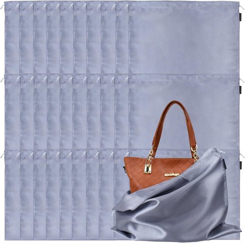 GONGKANGYUAN 30 Pack Handbag Dust Bags - Silk Travel Storage Pouches for Purses & Shoes
