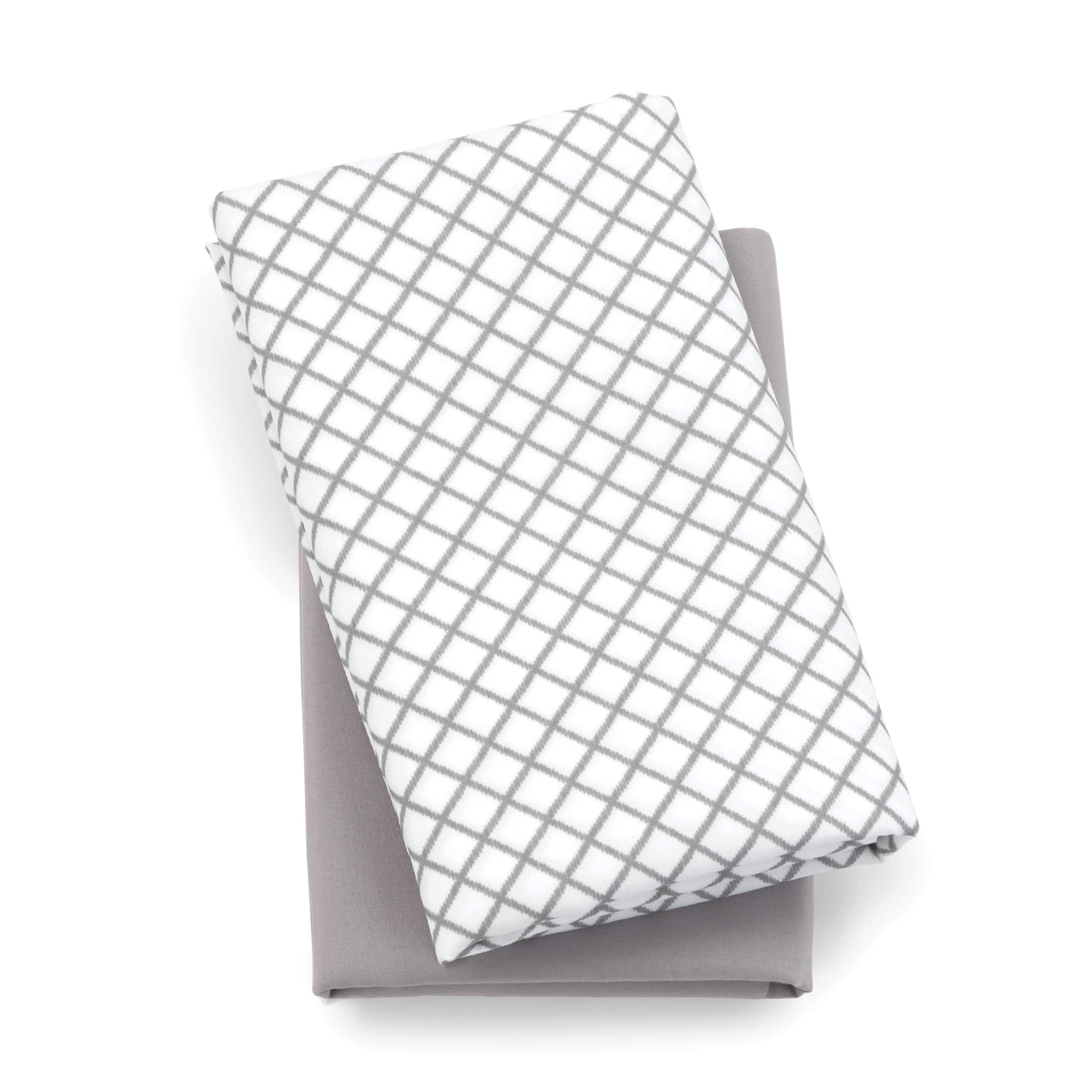 Chicco Lullaby Playard Sheets - Grey Diamond 2-Pack, Grey/White