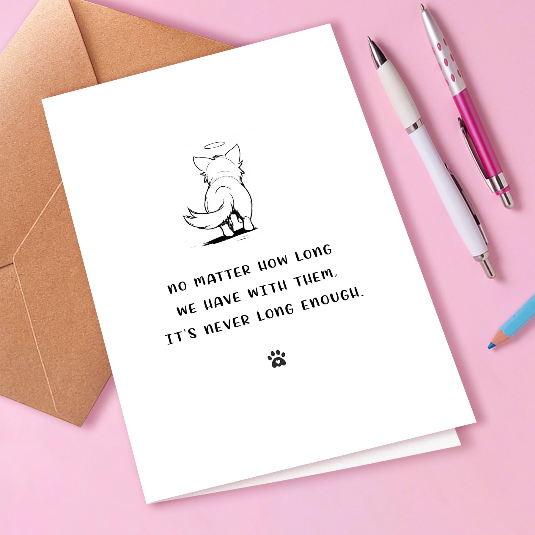 PTRUKD, Dog Sympathy Card, Dog Bereavement Card, Heartfelt Condolence Card for Pet‘s Owner to Express Condolences and support