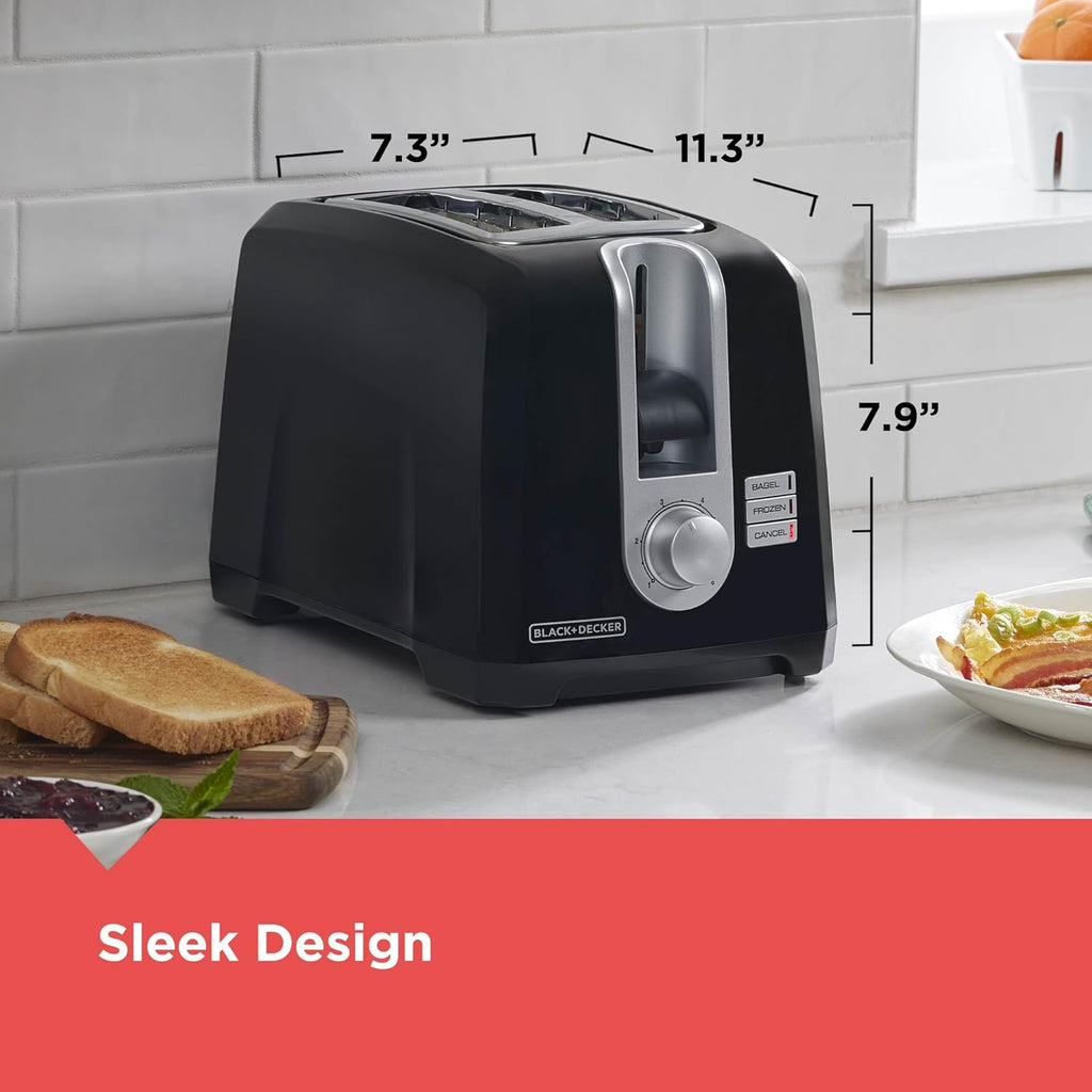 Skiennix 2-Slice Extra Wide Slot Toaster - Perfect for Bagels & Thick Bread | Stylish Design