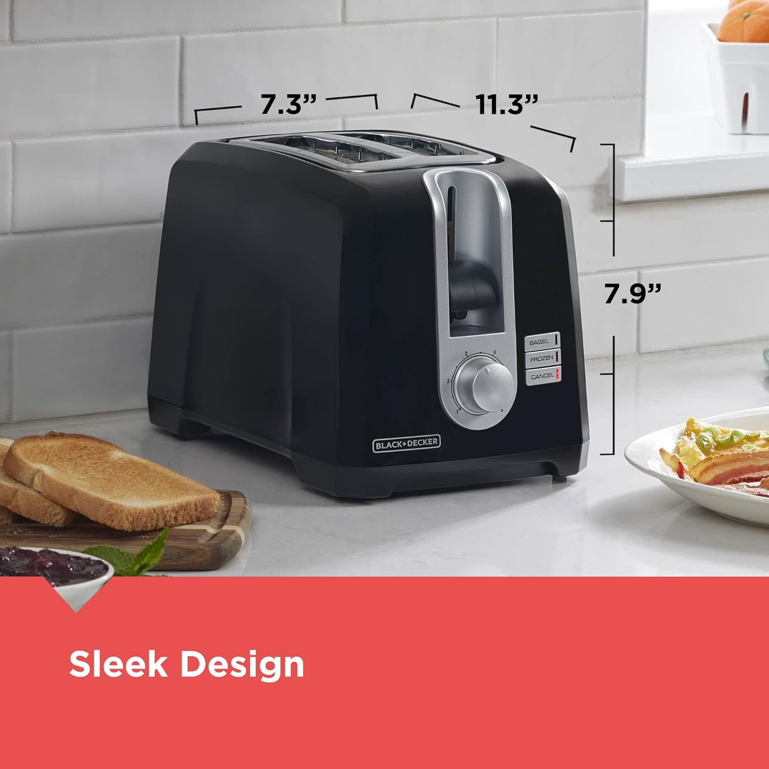 Skiennix 2-Slice Extra Wide Slot Toaster - Perfect for Bagels & Thick Bread | Stylish Design