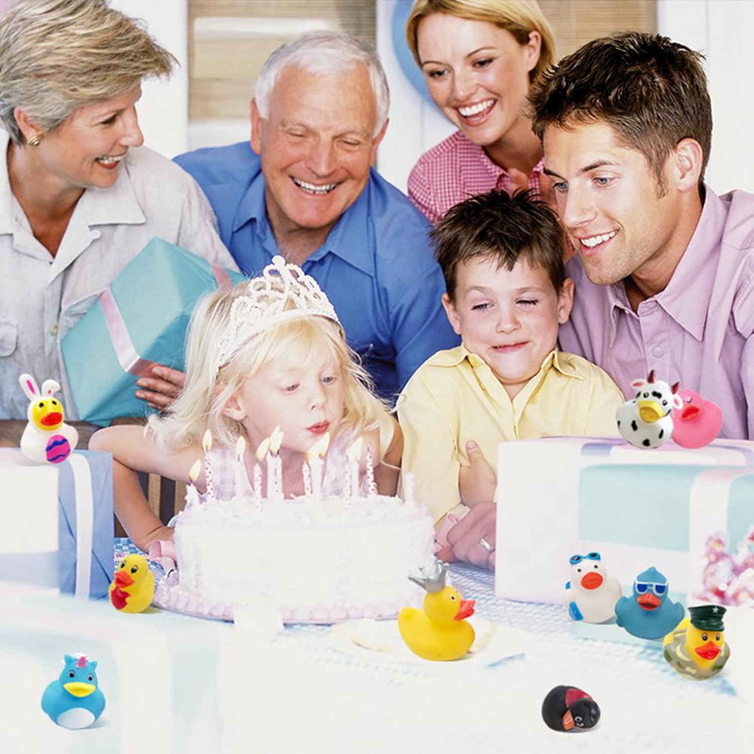 WQTHE Rubber Duck Set - 30 Pack Assorted 2.3 Inch Floater Toys for Kids | Perfect for Parties & Bath Time