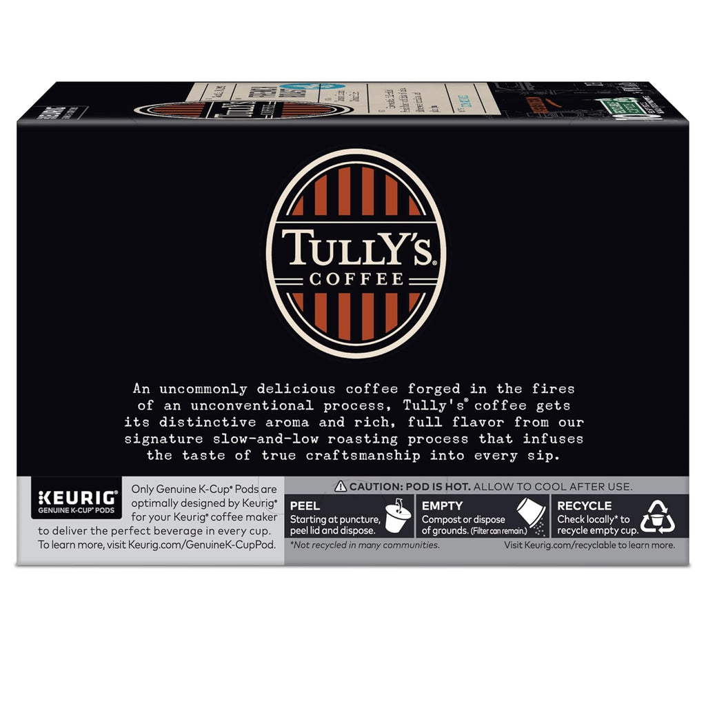 Tully's Coffee French Roast K-Cup Pods - Dark Roast Single Serve Coffee, 60 Count (6 Packs of 10)