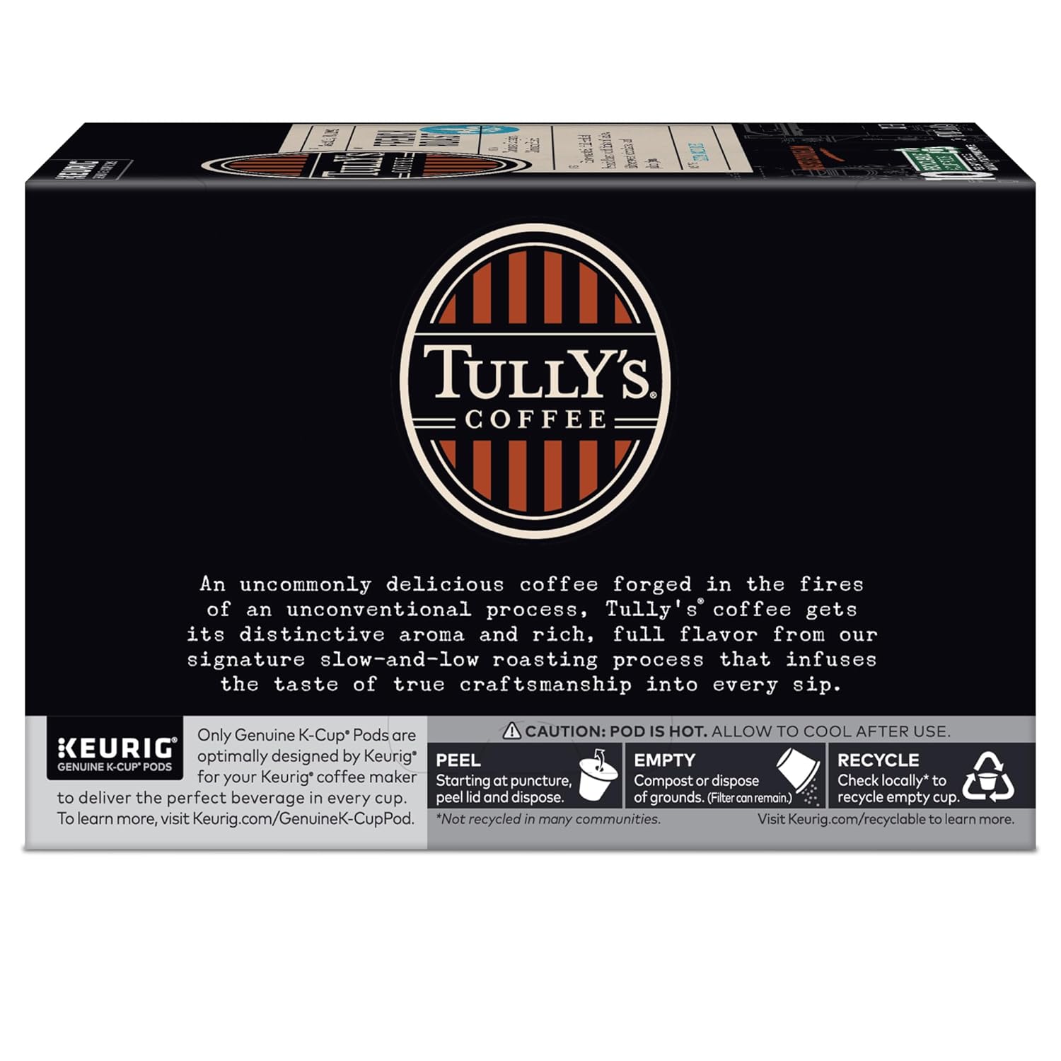 Tully's Coffee French Roast K-Cup Pods - Dark Roast Single Serve Coffee, 60 Count (6 Packs of 10)