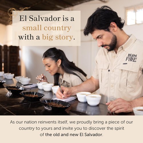 Bean of Fire Exotic Variety Box - Medium Roast Specialty Ground Coffee Gift Set, 4 Premium Single-Origin Coffees from El Salvador, Luxury Gourmet Coffee, 48 oz