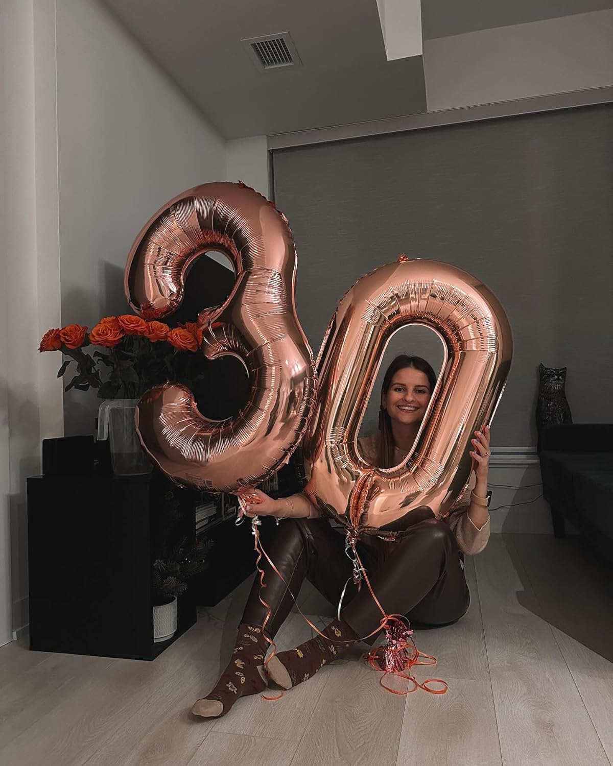 Rose Gold Number Balloon - 40 Inch 0 Balloon for Birthday Celebrations | Perfect Party Decoration