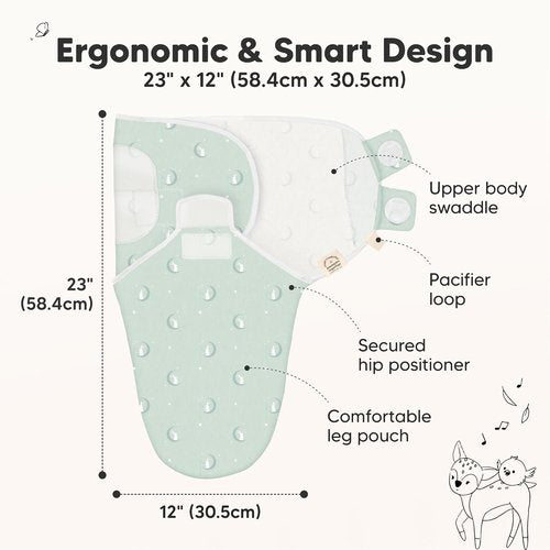 Lunaris Organic Baby Swaddle Sleep Sacks - Soft & Snug for Newborns 0-3 Months | 3-Pack Set