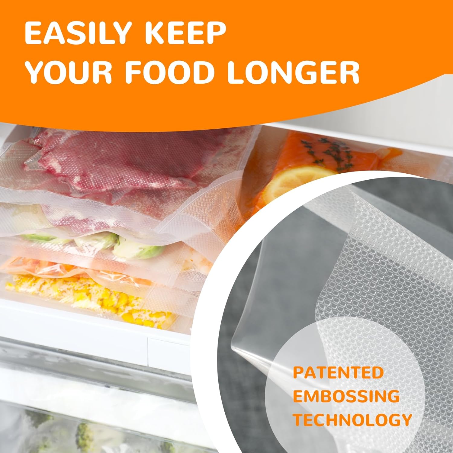 Wevac Food Vacuum Seal Roll - 8” x 150’ BPA-Free Bags with Cutter for Meal Prep & Storage