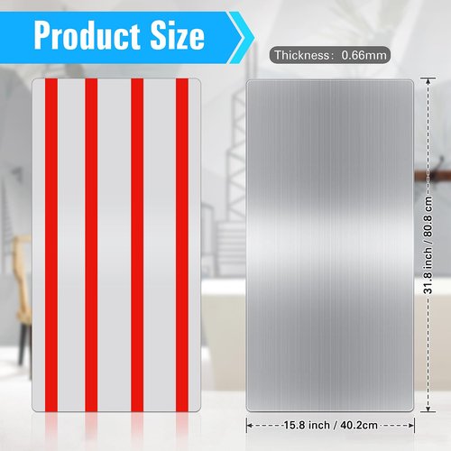 Isohit 32 x 16 Inch Stainless Steel Hand Dryer Wall Splash Guard Metal Wall Panels Backsplash Protector with Ultra Strength Adhesive for Bathroom, Kitchen, Restroom