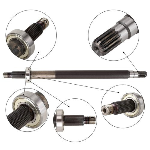 10L0L Driver Side Rear Axle Shaft for 1994.3-2009 EZGO TXT, Medalist, ST, MPT Gas Golf Cart, Includes Bearing, OEM# 72056G01 72056-G01 (ONLY for Gas Cart)