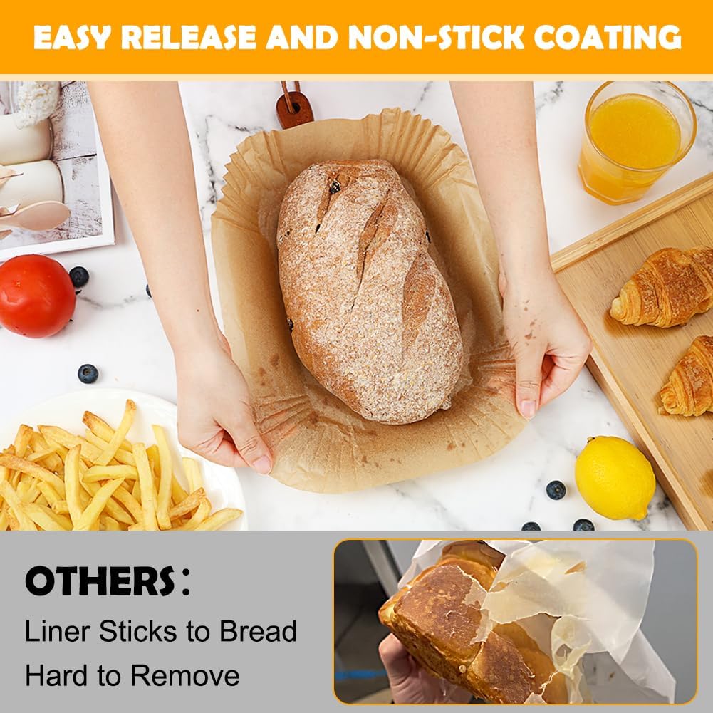 YQL Non-Stick Loaf Pan Liners - 120PCS Disposable Parchment Paper for Baking Bread & Cakes | 9x5 Size