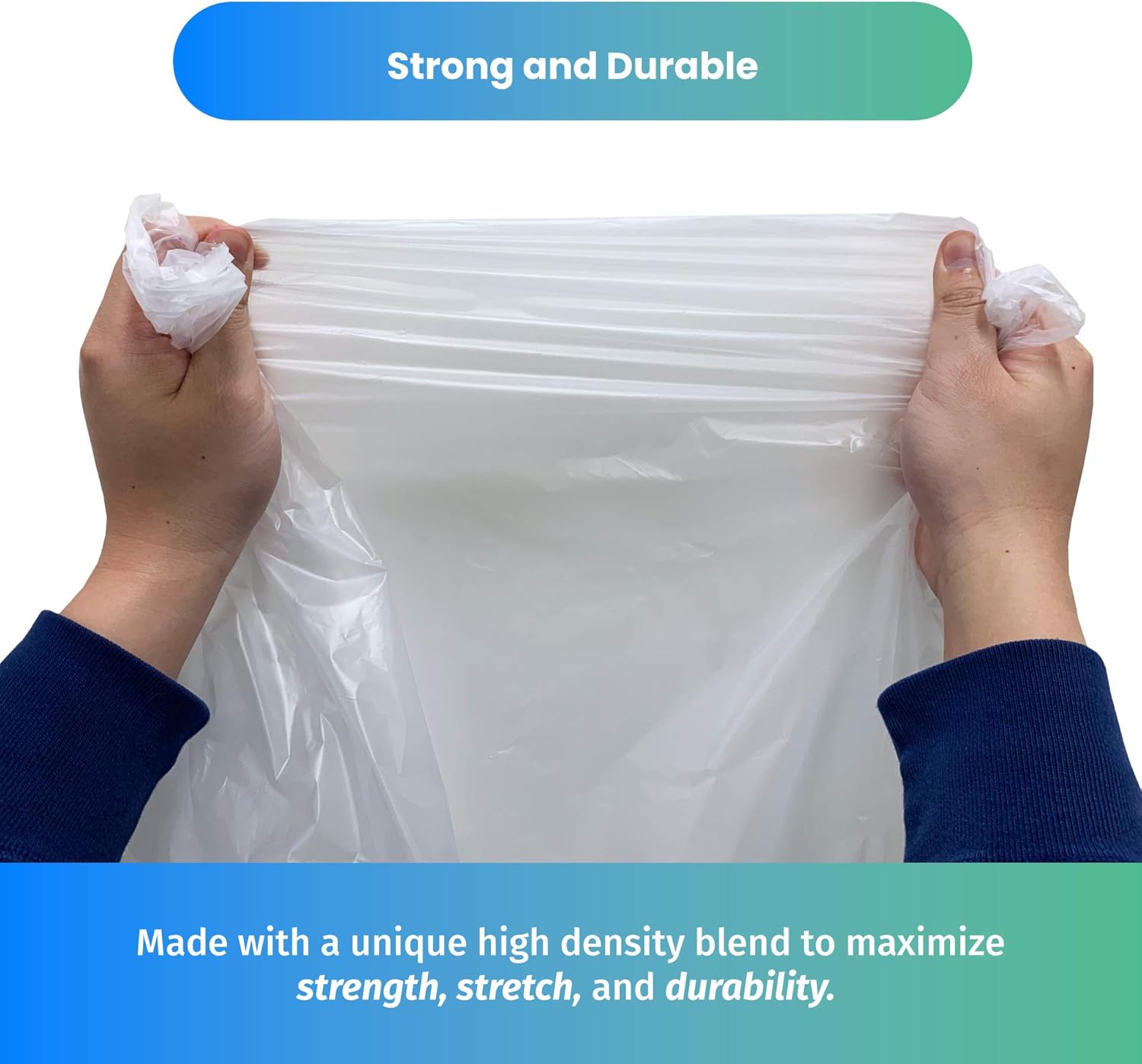 Reli. 6-10 Gallon Trash Bags - 300 Clear Garbage Bags for Strong Bathroom Use