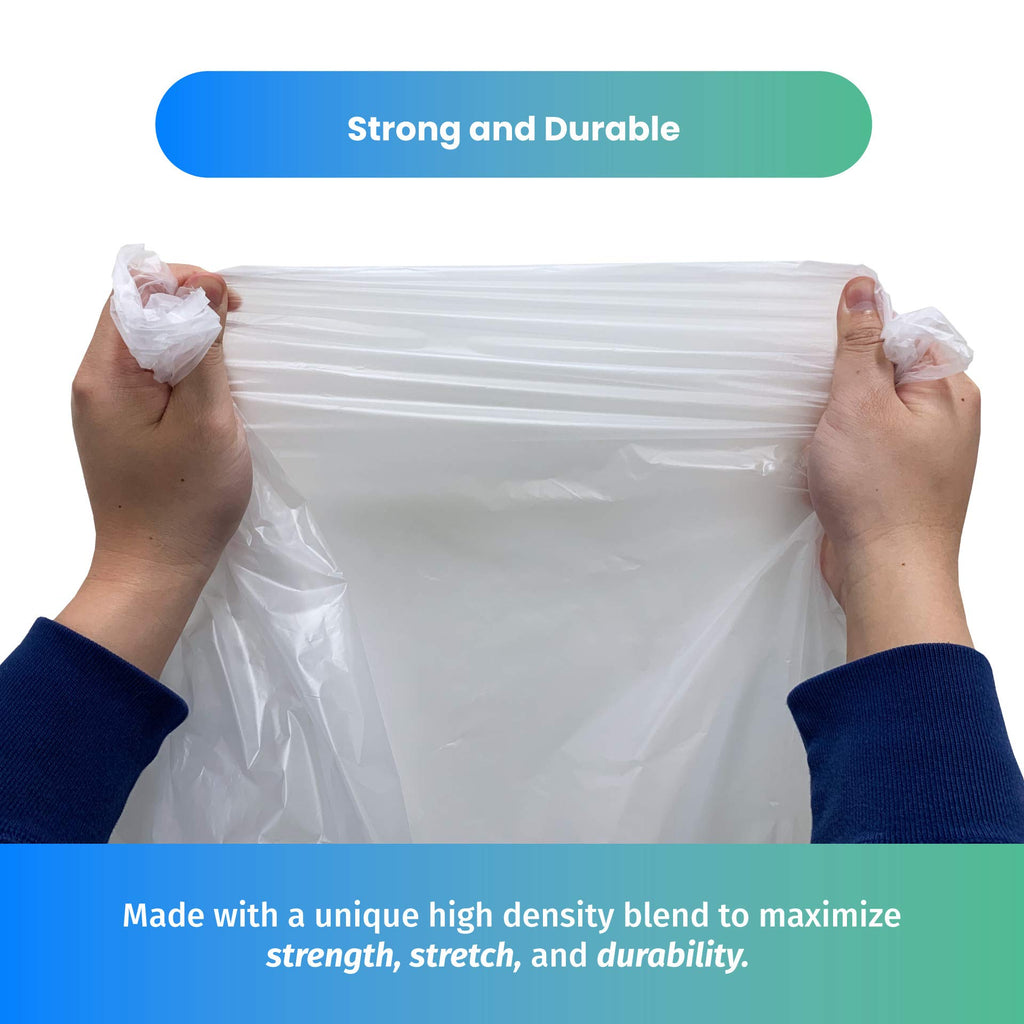 Reli. 1-2 Gallon Trash Bags | 2000 Bags | Clear | Bathroom | Strong | Garbage