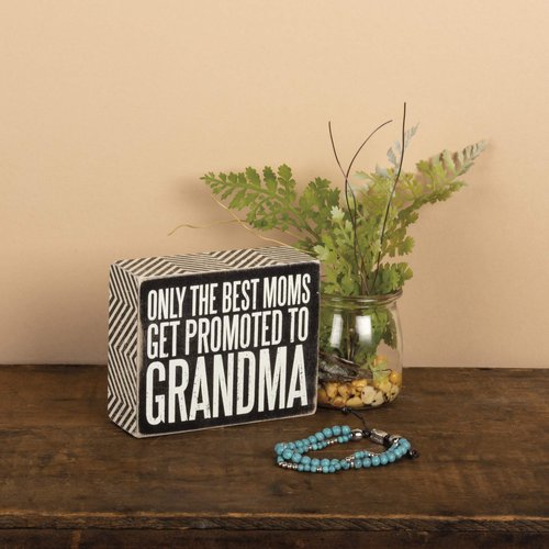 Primitives by Kathy Chevron Trimmed Box Sign, 5" x 4",Black