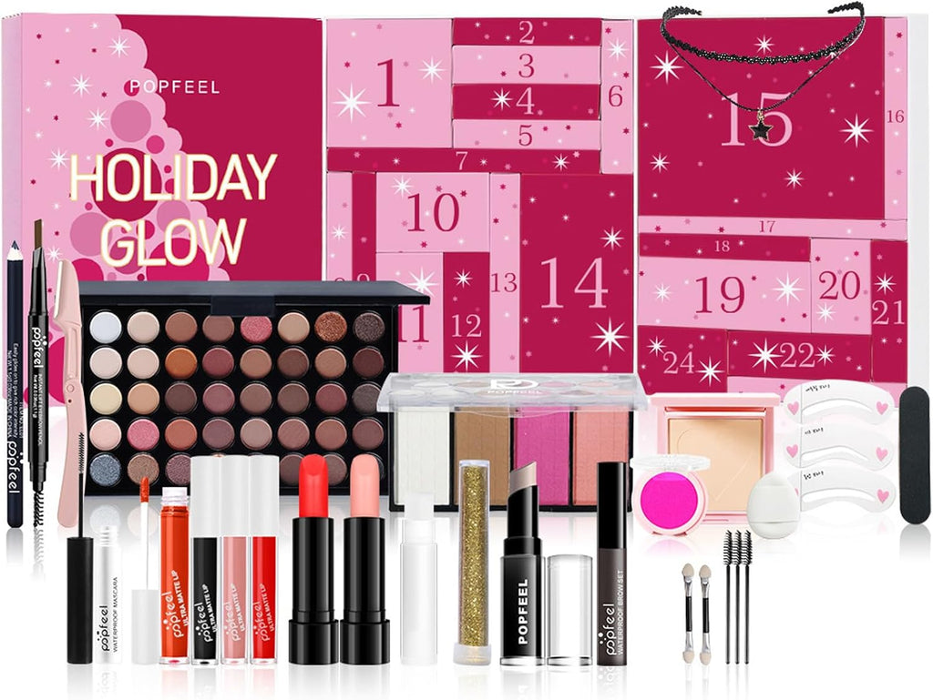 MYUPDALIN Makeup Kit - Complete Makeup Set for Teens & Women | Holiday Advent Calendar Gift
