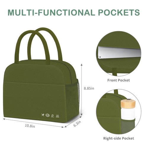 DALINDA Lunch Bag Women,Lunch Box for Women Men Reusable Insulated Lunch Tote Bag High Capacity for Travel Work Picnic