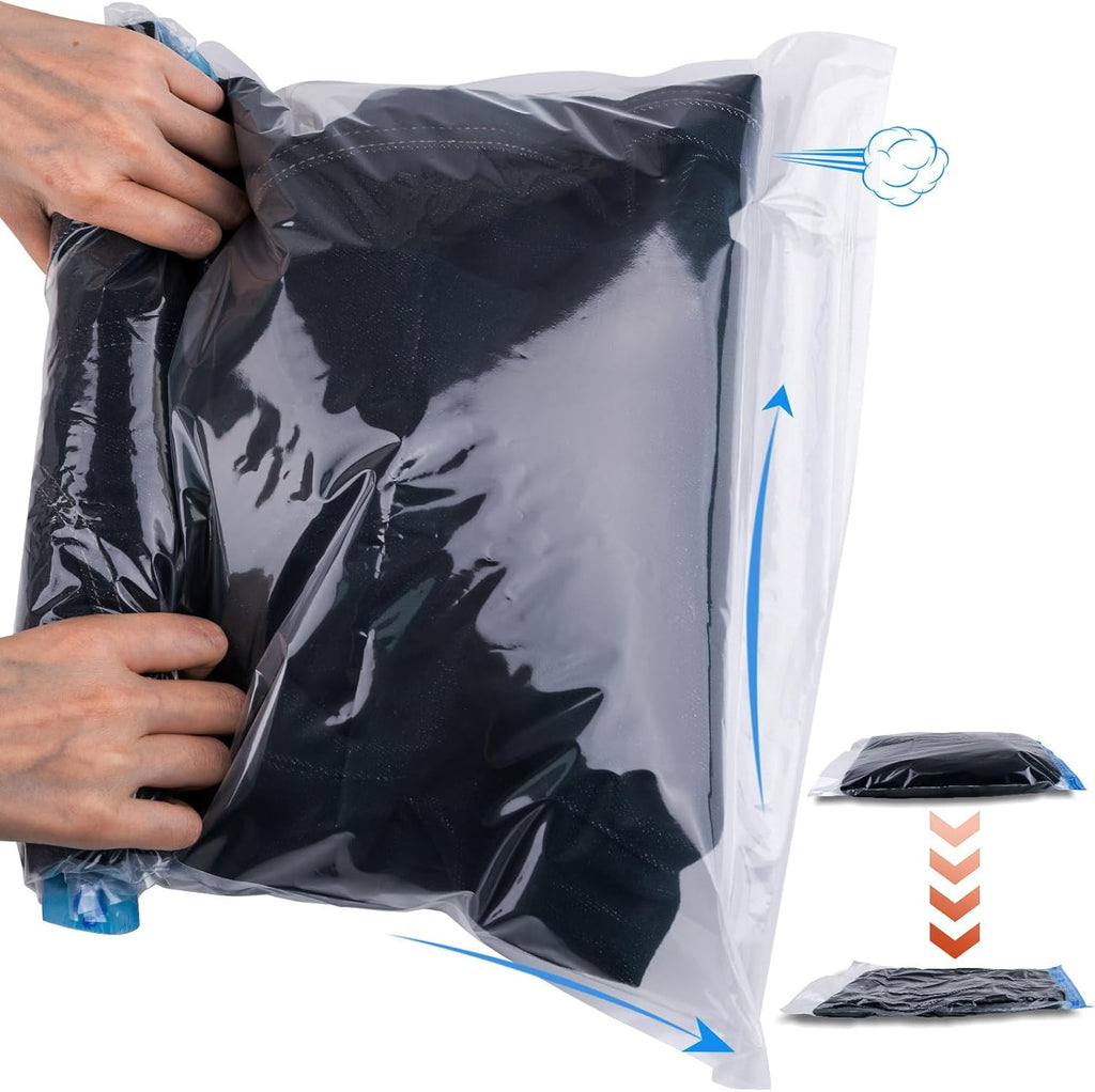 Skiennix Compression Bags - 10 PCS Space Saver Bags for Travel | No Vacuum Needed, 3 Sizes