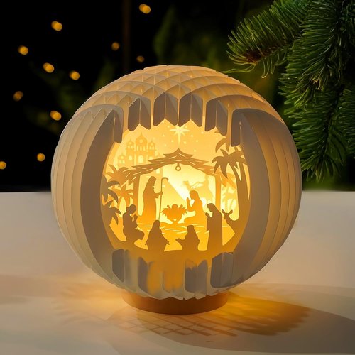 Light Up Nativity Scene - LED Indoor Tabletop Decorations | Small Christmas & Easter Religious Gifts