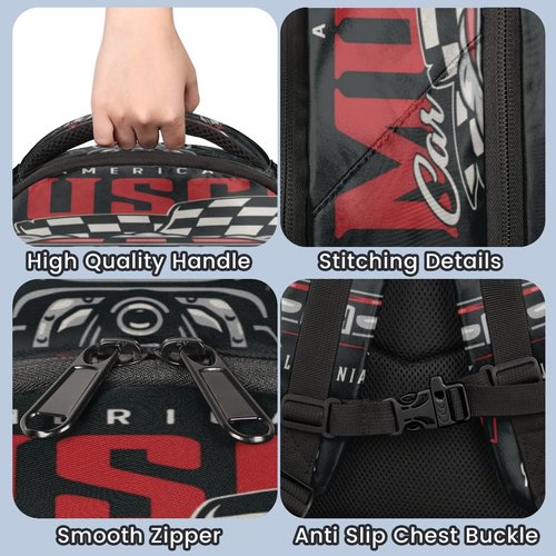 GzLeyigou Racing Car Retro Backpack for Boys Girls Kids Schoolbag Children School Bookbag,Women Men Casual Daypack Students College Bookbags Travel Bags