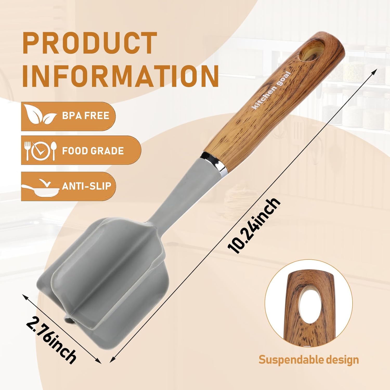 Skiennix Meat Chopper - Heat Resistant Nylon Hamburger Masher for Ground Beef | Versatile Kitchen Tool