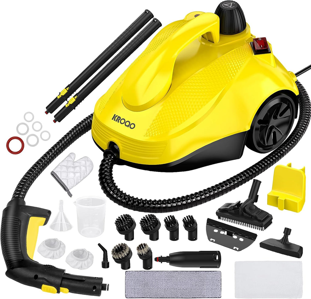 Skiennix Steam Cleaner - Powerful Multipurpose Steamer with 23 Accessories | 16.4ft Power Cord for Home Cleaning