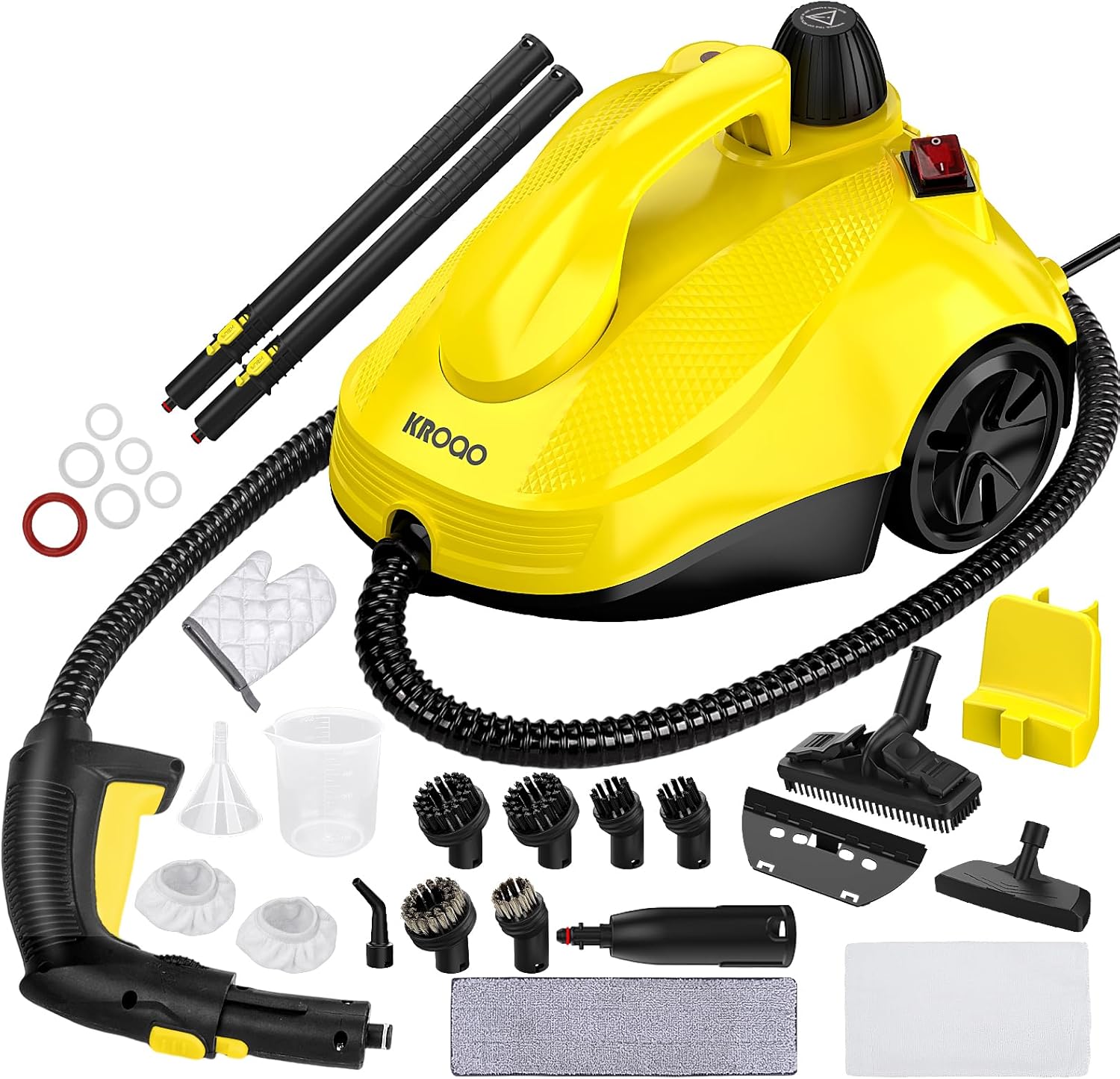 Skiennix Steam Cleaner - Powerful Multipurpose Steamer with 23 Accessories | 16.4ft Power Cord for Home Cleaning