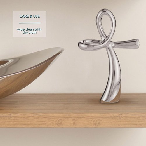 Nambé Sculptural Standing Cross – Religious Holiday Decoration, Spiritual Accent for Mantels, Tables, or Shelves, Collectible Nambé Alloy Design for Elegant Christmas Home Decor