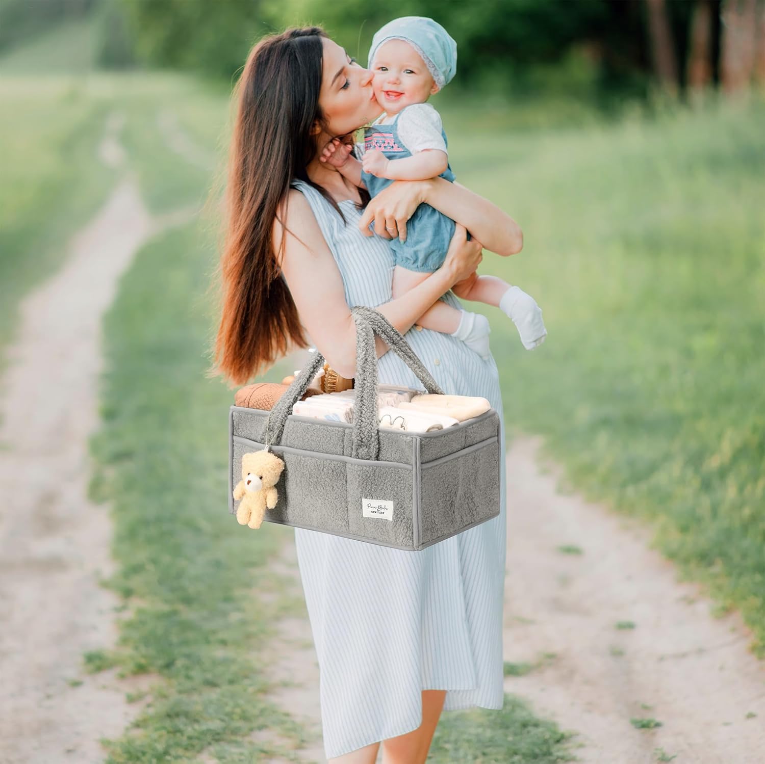 PeraBella Baby Diaper Caddy Organizer - Portable Storage Basket for Newborn Essentials | Perfect Gift for Boys & Girls