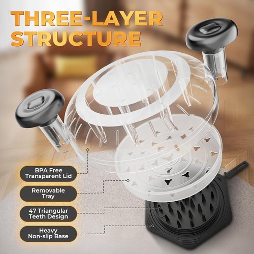 Cleangor Chicken Shredder Tool - Large BPA-Free Meat Shredder with Ergonomic Handle | Black Set with Brush & Fork