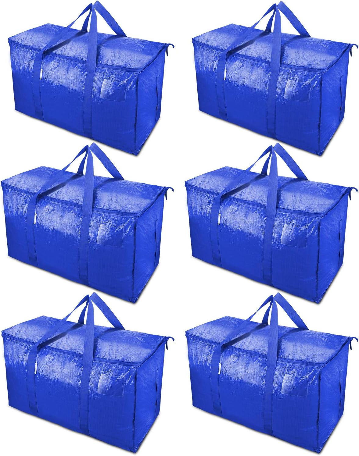 TICONN Extra Large Moving Bags - 6 Pack with 40" Clear Garment Bags (24"x40") for Easy Storage