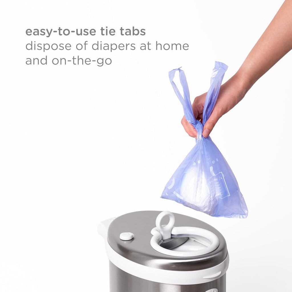Ubbi Lavender Scented Disposable Diaper Sacks - Easy-To-Tie Tabs | 200 Count Pet Waste Bags