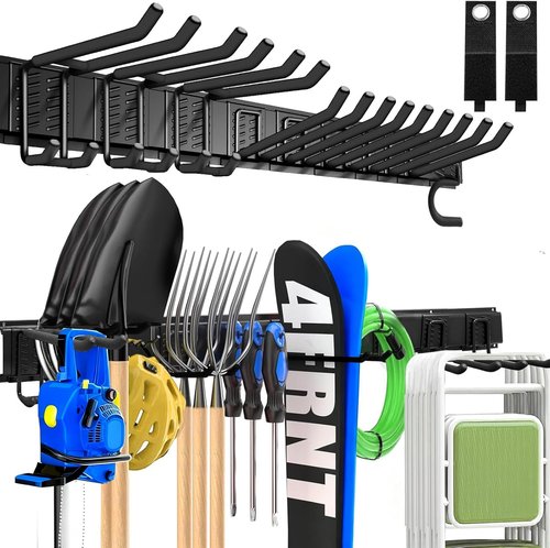 KOFANI Heavy Duty Garage Wall Organizer - 700LB Capacity | 48-Inch Adjustable Tool Rack for Shed & Yard Storage
