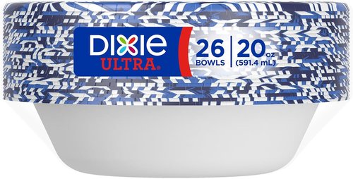 Dixie Ultra Large Paper Bowls - 20 Oz, 150 Count | Microwave Safe & Compostable Disposable Dinnerware
