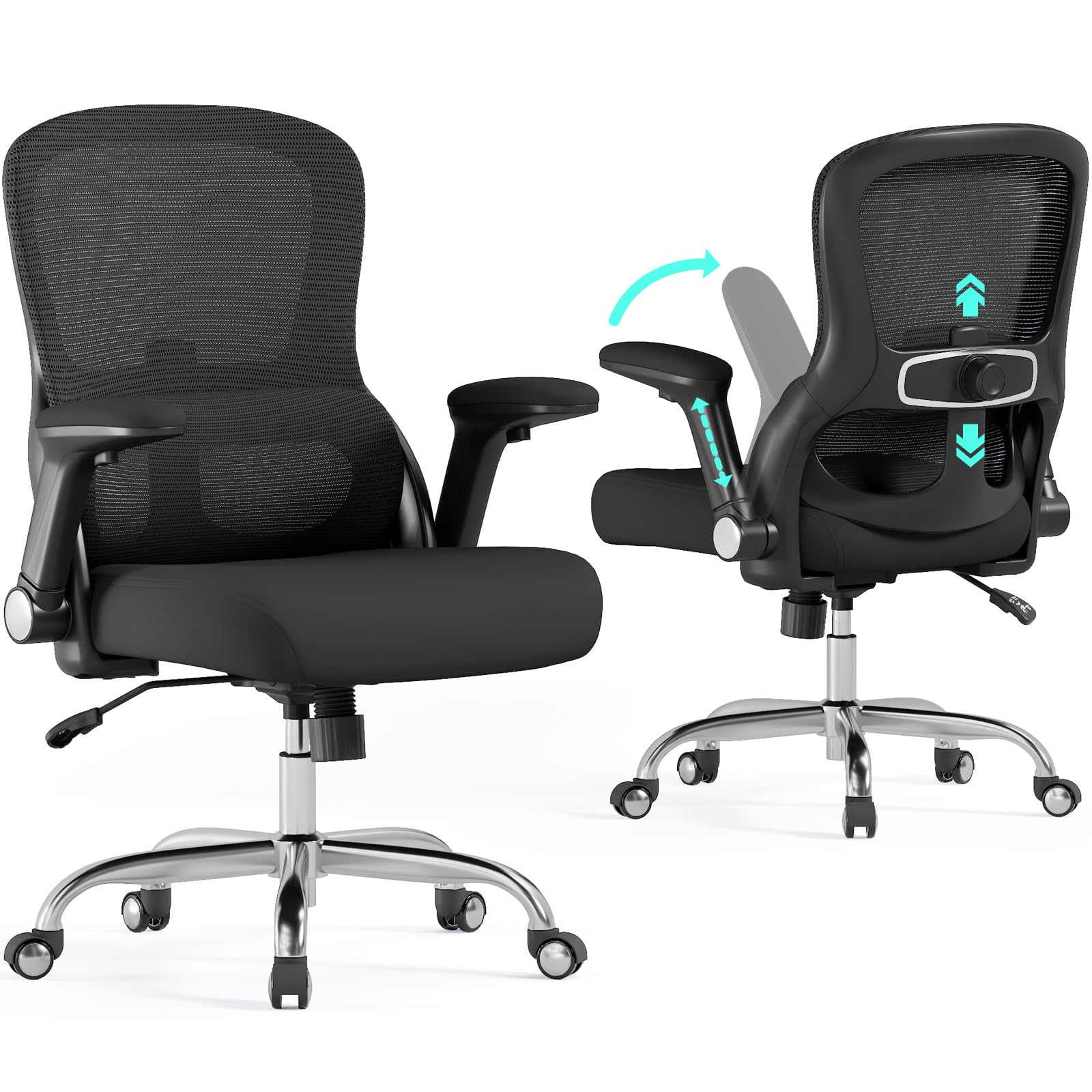 Office Chair - Computer Desk Chairs Comfy, Mesh High-Back Gaming Chair with Adjustable Lumbar Support, Executive Task Chair for Adults